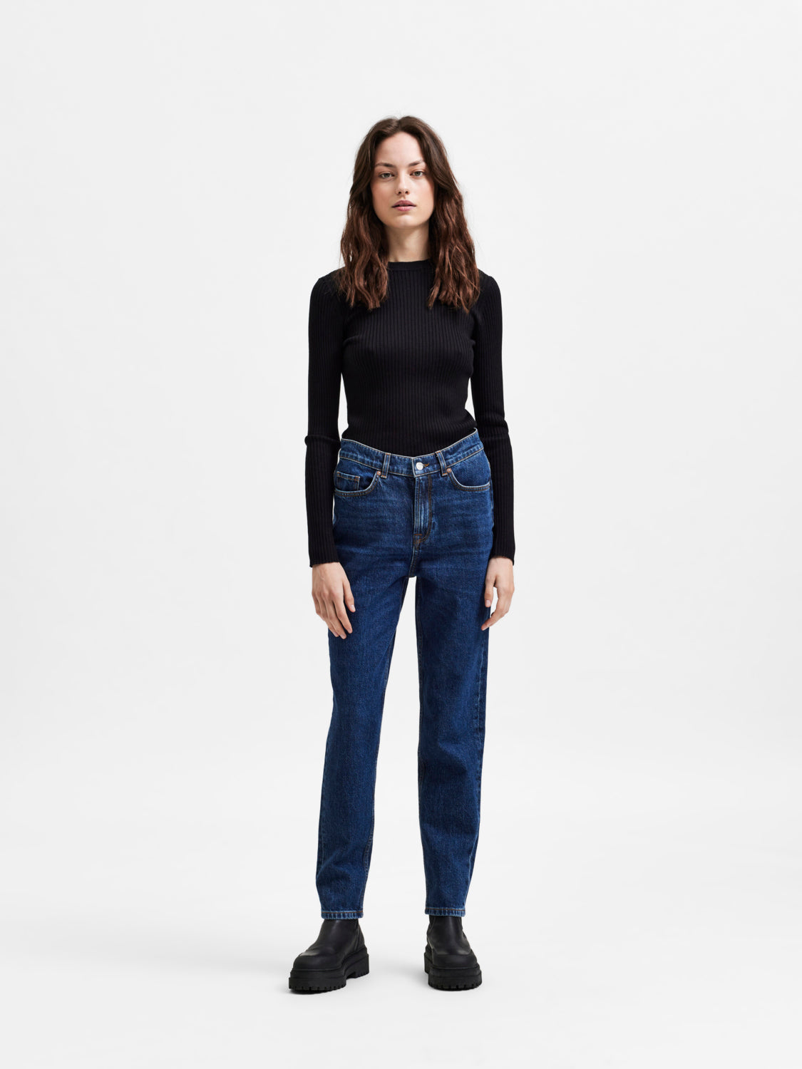 SLFAMY Jeans - Dark Blue Denim